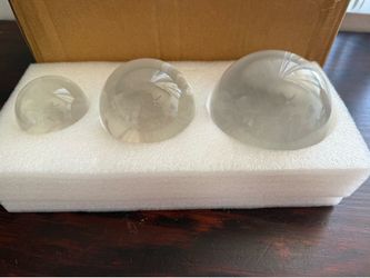 Crystal Ball Photography 3 Pack, Props Decoration, K9 Lens Suitable Gazing for Divination 100mm, 80mm, & 60mm.