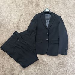 Boys size 12 black suit set (blazer and pants)