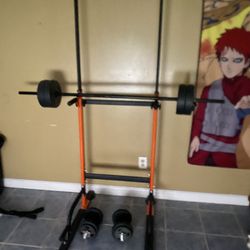 Pull Up Bar And weights