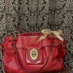 Vintage Coach Peyton Turnlock Purse 