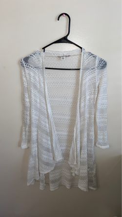 White laced cardigan