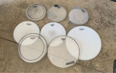Drum heads lightly used REMO