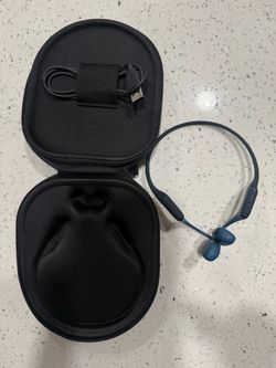 Shokz - Blue Bone Conduction Bluetooth Headphones with Case