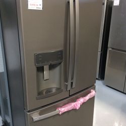 GE Profile Series Energy Star 27.7 Cu Ft French Door Refrigerator With Hands Free Auto Full 