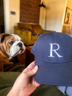 Navy Blue Baseball Cap with R Embroidery
