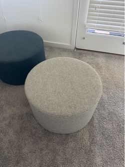 Bludot large ottoman blue and grey