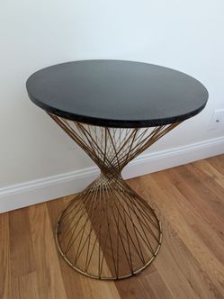 Modern wireframe side table