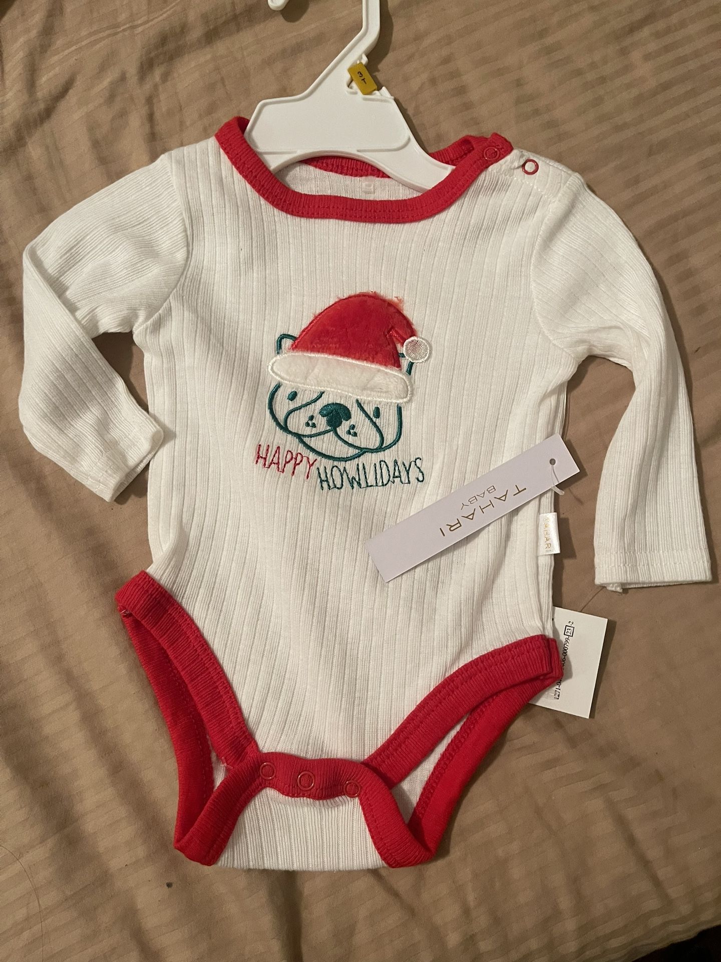 New Tahari Baby Christmas Bodysuit 3/6 Months
