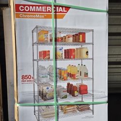 
6-Tier Commercial Grade Heavy Duty Steel Wire Shelving Unit in Chrome (48 in. W x 72 in. H x 24 in. D)