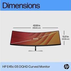 45” Curved Monitor - HP E45c G5 DQHD