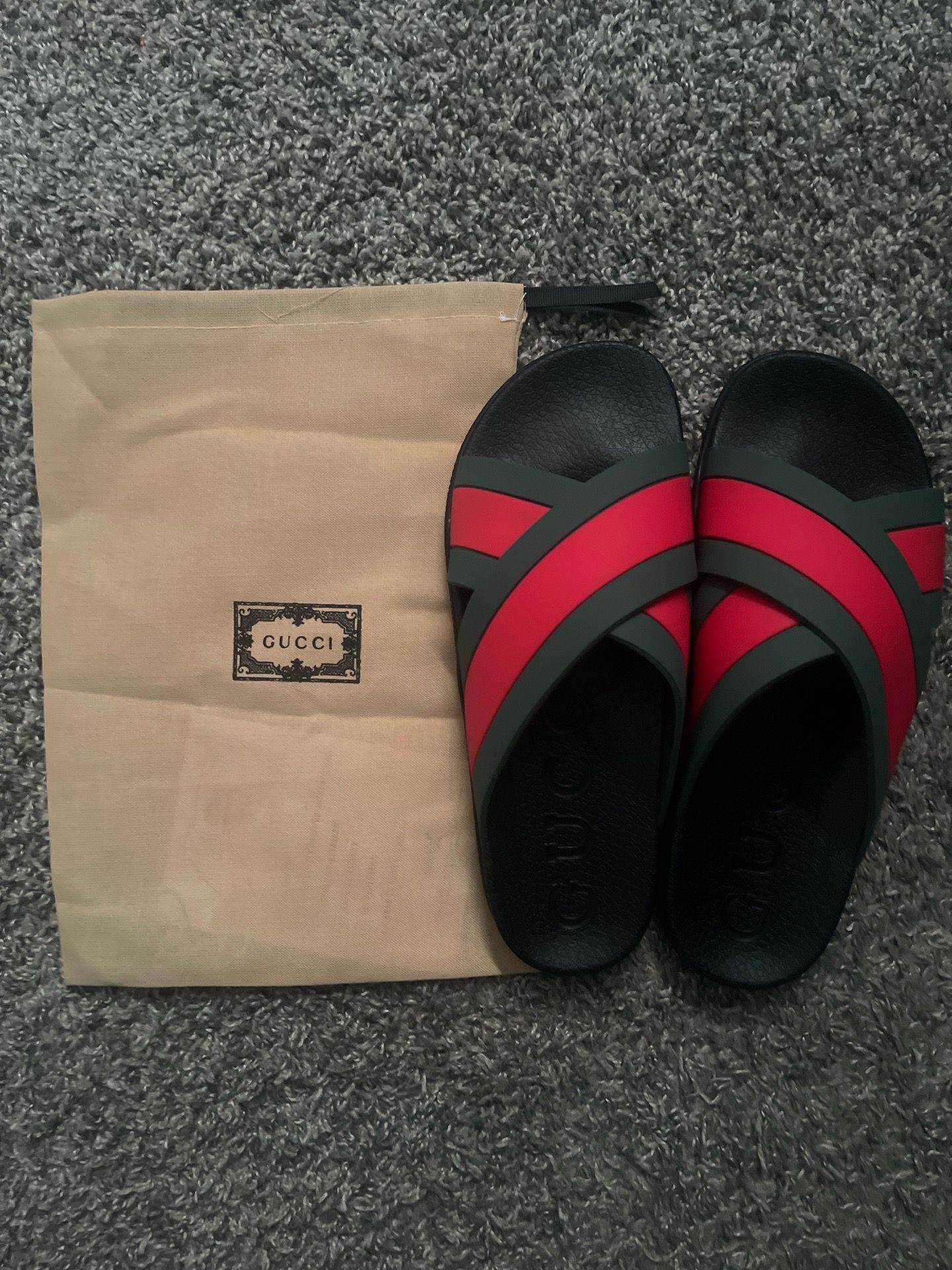 Gucci cross slides