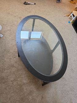 Glass coffee table
