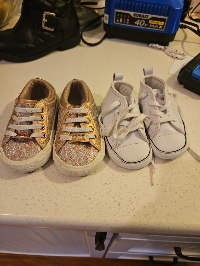 Toddlers Converse High Tops And Michael Kors Shoes 