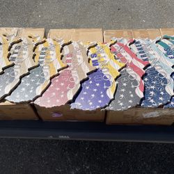 America Shaped Sports Wood Signs Lot