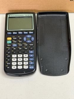 Texas Instruments TI-83 Plus Graphing Calculator Black w/cover Excellent