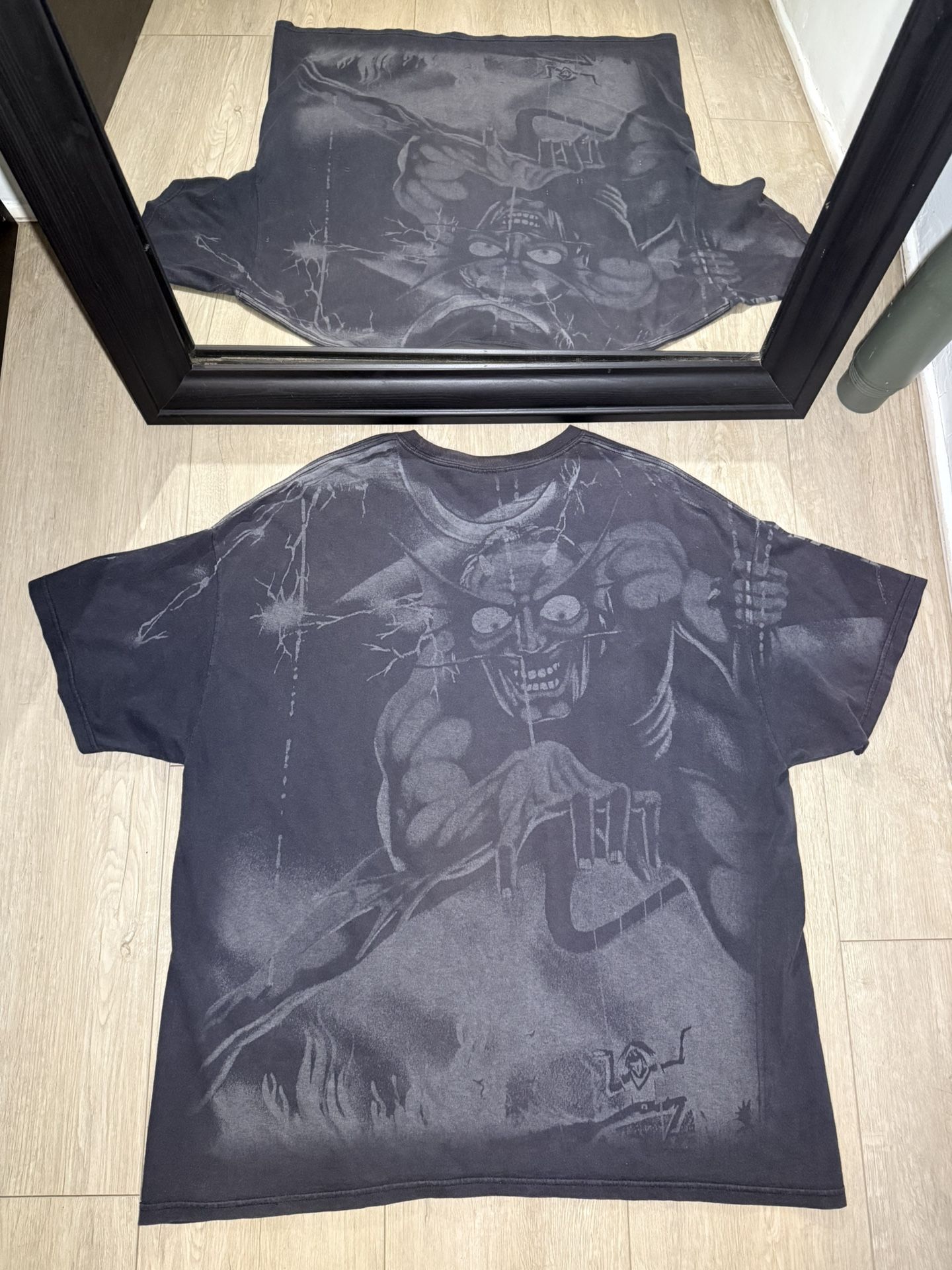 Vintage / Y2K Rare 2009 Iron Maiden All Over Print Devil Graphic Shirt