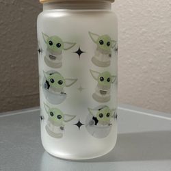 Baby Yoda Glass