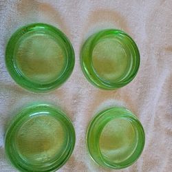Antique anchor hocking furniture glass coasters