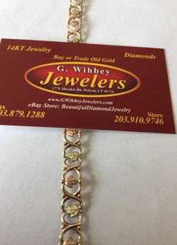 10 Kt ,tri colors gold 7"