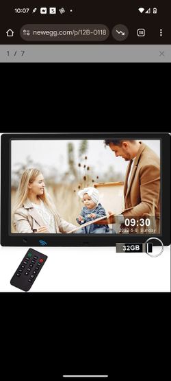 10.1 Inch Digital Picture Frame with 32GB USB Flash Drive, KECAG 1920x1080 HD IPS Screen Digital Photo Frame, Motion Sensor, Video, Music, Share Momen