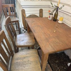 Wooden Table and 4 chairs
