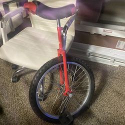 Unicycle, Like New adjustable seat, Red. Retails for $100 asking $50