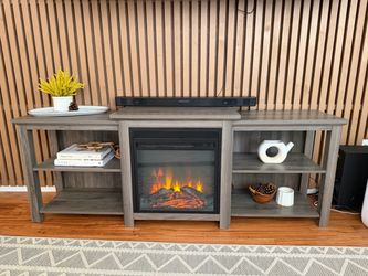 TV Stand with Electric Fireplace Insert