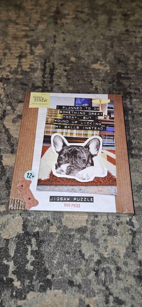 Funny 1000pc Jigsaw Puzzle, French Bulldog, by from: frank, Making Humans Smile