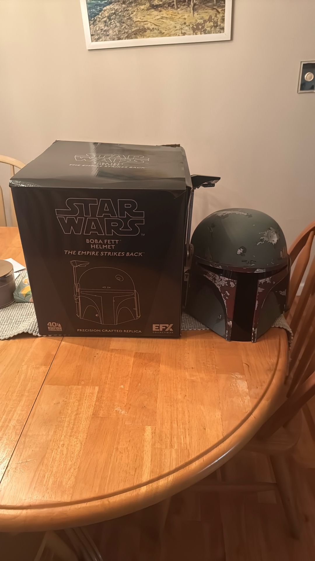 Star Wars ESB Back Boba Fett Helmet EFX Replica PCR Great Condition