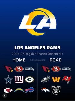 Rams 2026/27 Home  Schedule