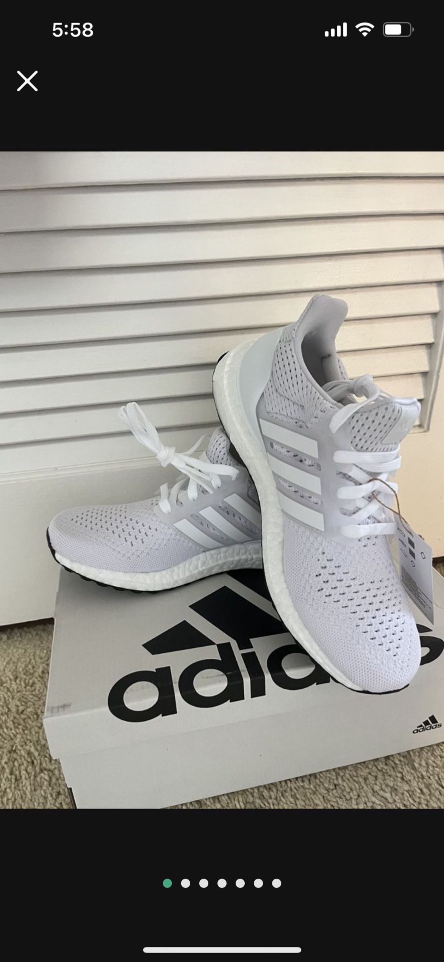 ADIDAS Women's UltraBOOST 1.0 Running Sneakers from Finish Line. Sz 6.5