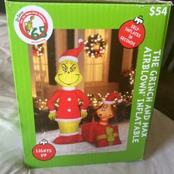 New In Box Grinch Christmas Blow Up! 