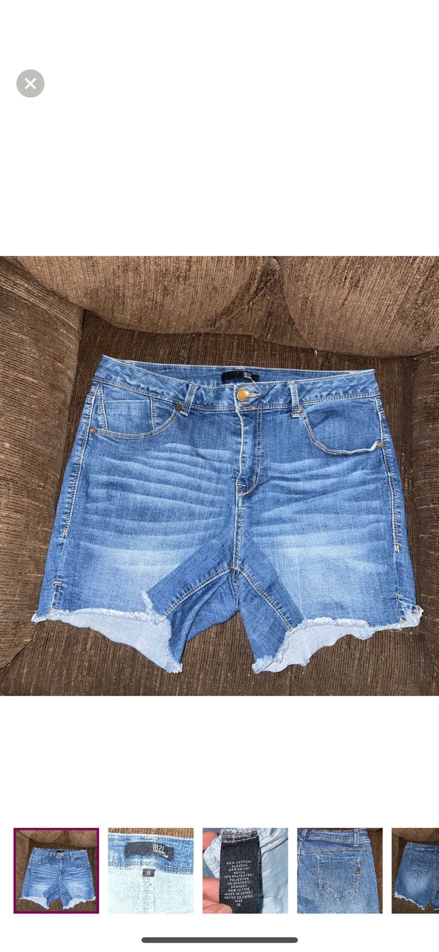 1822 Denim Jean Shorts Size 14 Women’s Blue