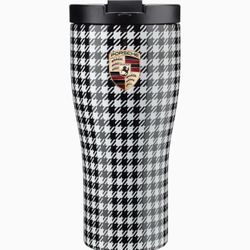 Porsche Pepita Thermo Mug Cup Official Stainless Steel Travel Cup 