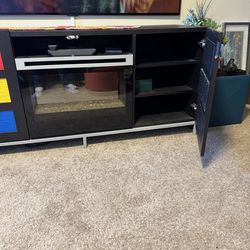 Entertainment center with full fireplace