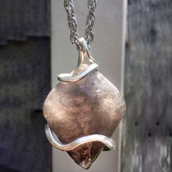 Handcrafted Smoky Quartz  & Amethyst Pendant Necklaces