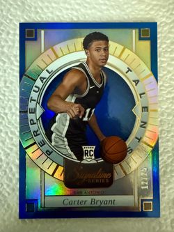 2025-26 Panini Signature Series #16 CARTER BRYANT RC Perpetual Talents Blue /25