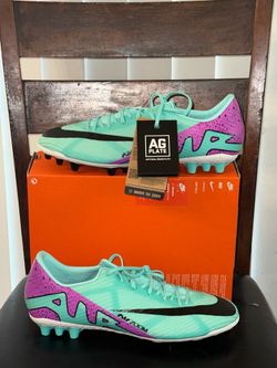NEW NIKE ZOOM VAPOR 15 ACADEMY AG Sz 10 Soccer Boots Cleats