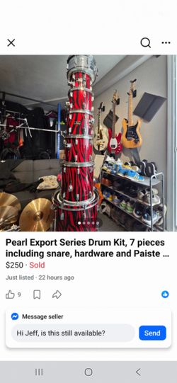 Pearl export drumset