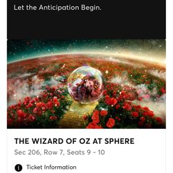 The Wizard of Oz at Sphere - VIP Tickets 