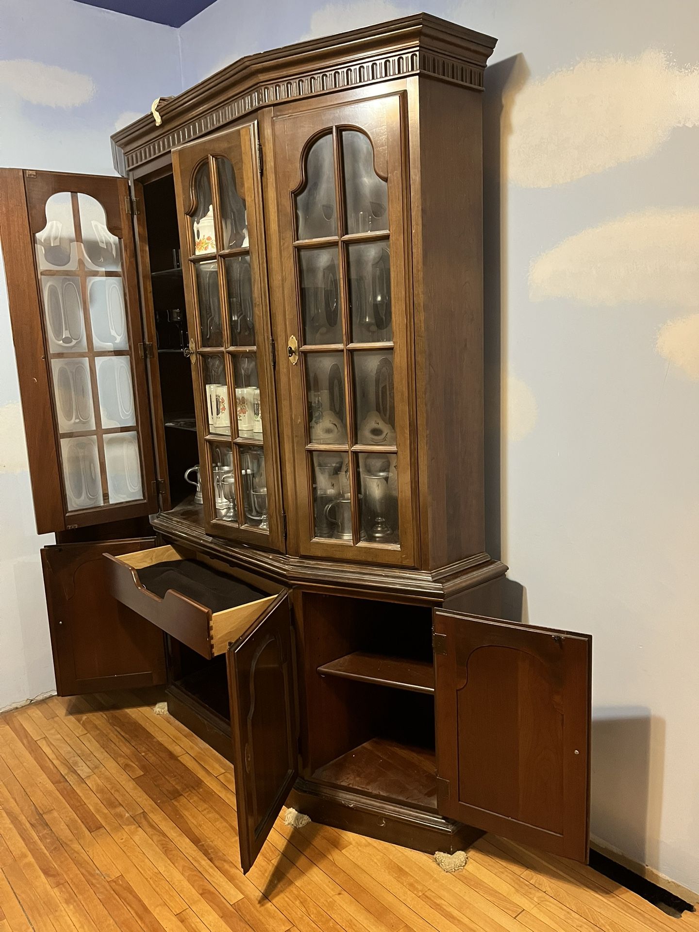 Breakfronf China Hutch -Circa 1980’s