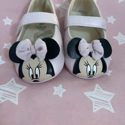 Baby Girl Minnie Mouse Shoes Size 6-12 Months 