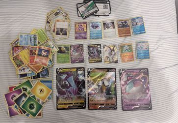 Pokémon Card Lot – V Cards, Holo Nidoking, Jumbo Cards & 100+ Cards Total