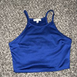 Royal Blue Tank Crop Top