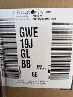 GE refrigerator black on black