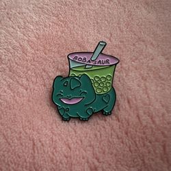 bobasaur enamel pin        (shipping only)