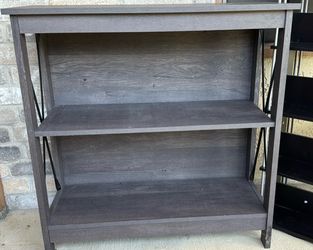 Grey wash bookshelf