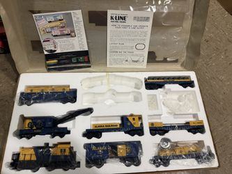 1990’s K-LINE ALASKAN HUSKIE 8 UNIT O GAUGE ELECTRIC TRAIN SET MIB ARR #1106 RAILROAD  What you see is what you get including the dust!    