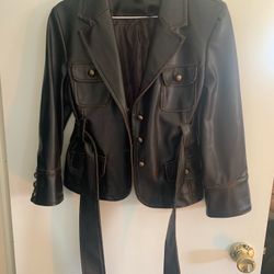 Juniors Neutral Zone faux leather cropped jacket Size M 