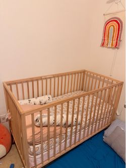 IKEA crib convertible crib with mattress